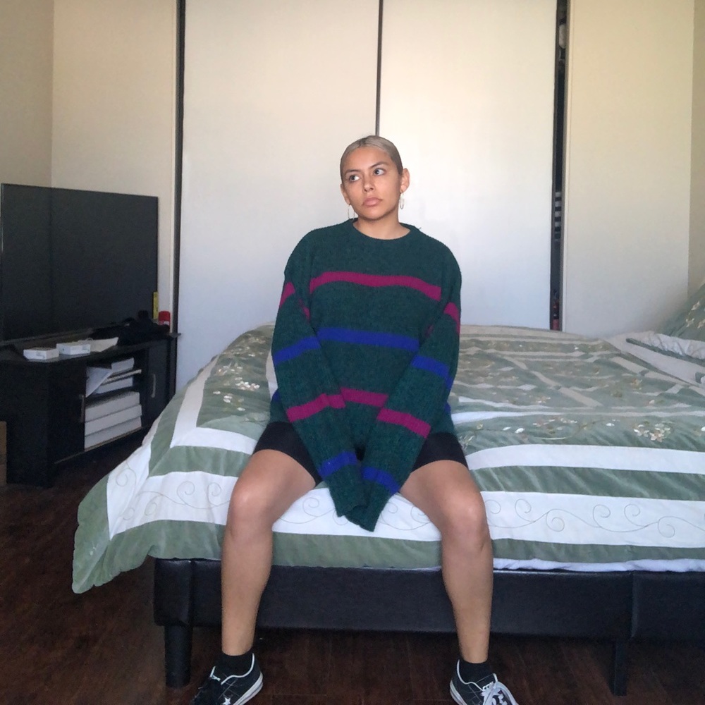 RETRO STRIPED KNIT SWEATER